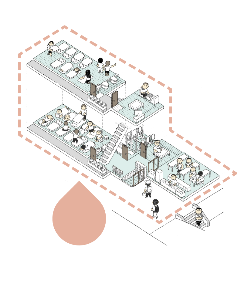 宿泊棟イラスト